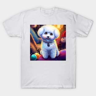 Cute Bichon Frisé Drawing T-Shirt